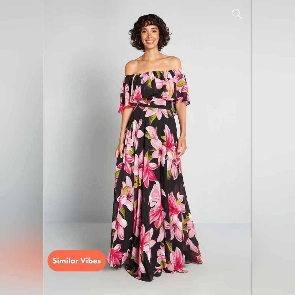 Lily Loveliness off-shoulder maxi dress UK 8/US 4